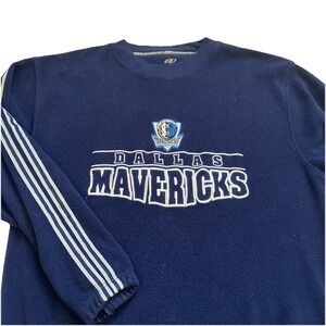 Dallas Mavericks Pullover Crewneck Size Large Active Blue NBA Fleece